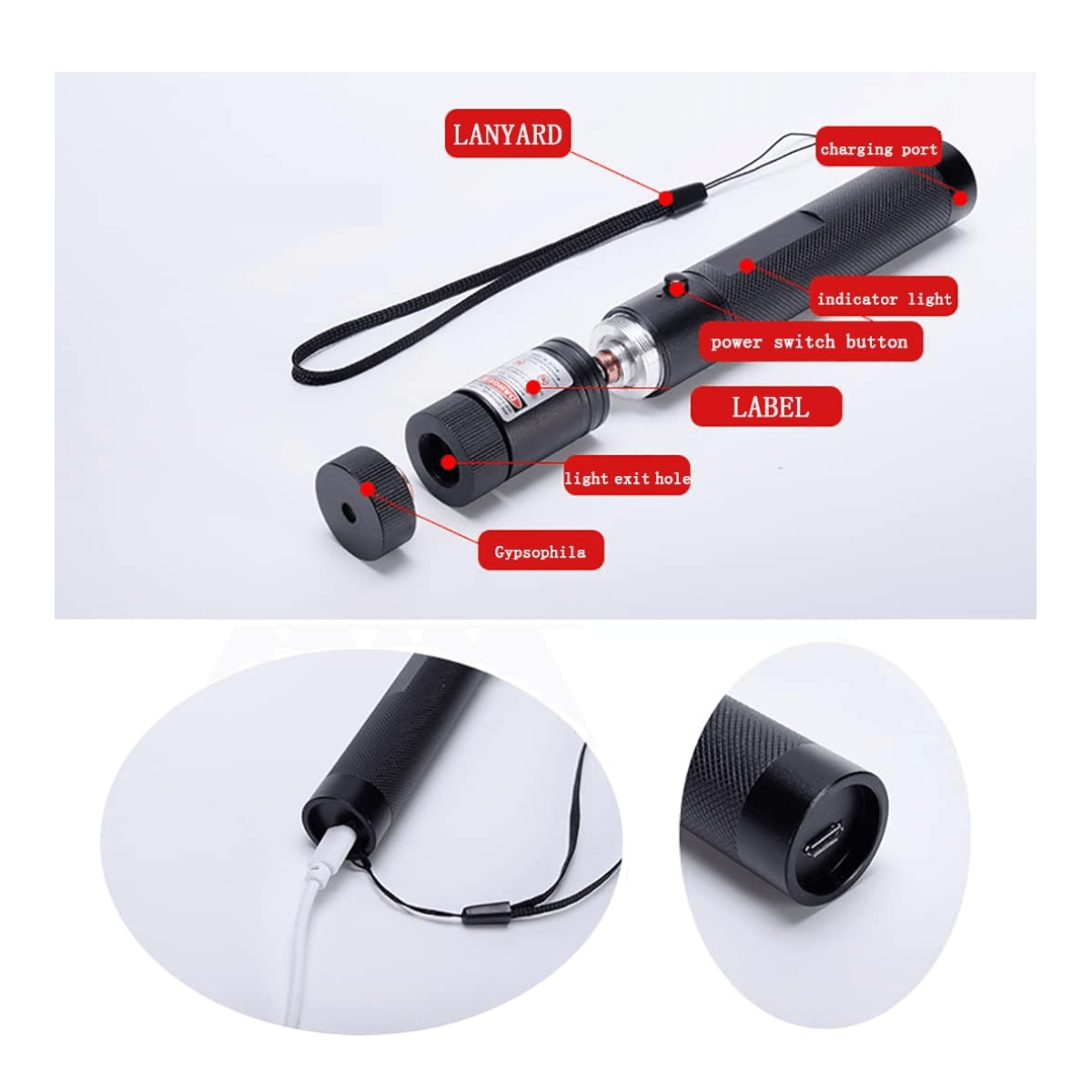 Puntero Laser Verde/rojo Yl-303 radiacion larga distancia MLT20