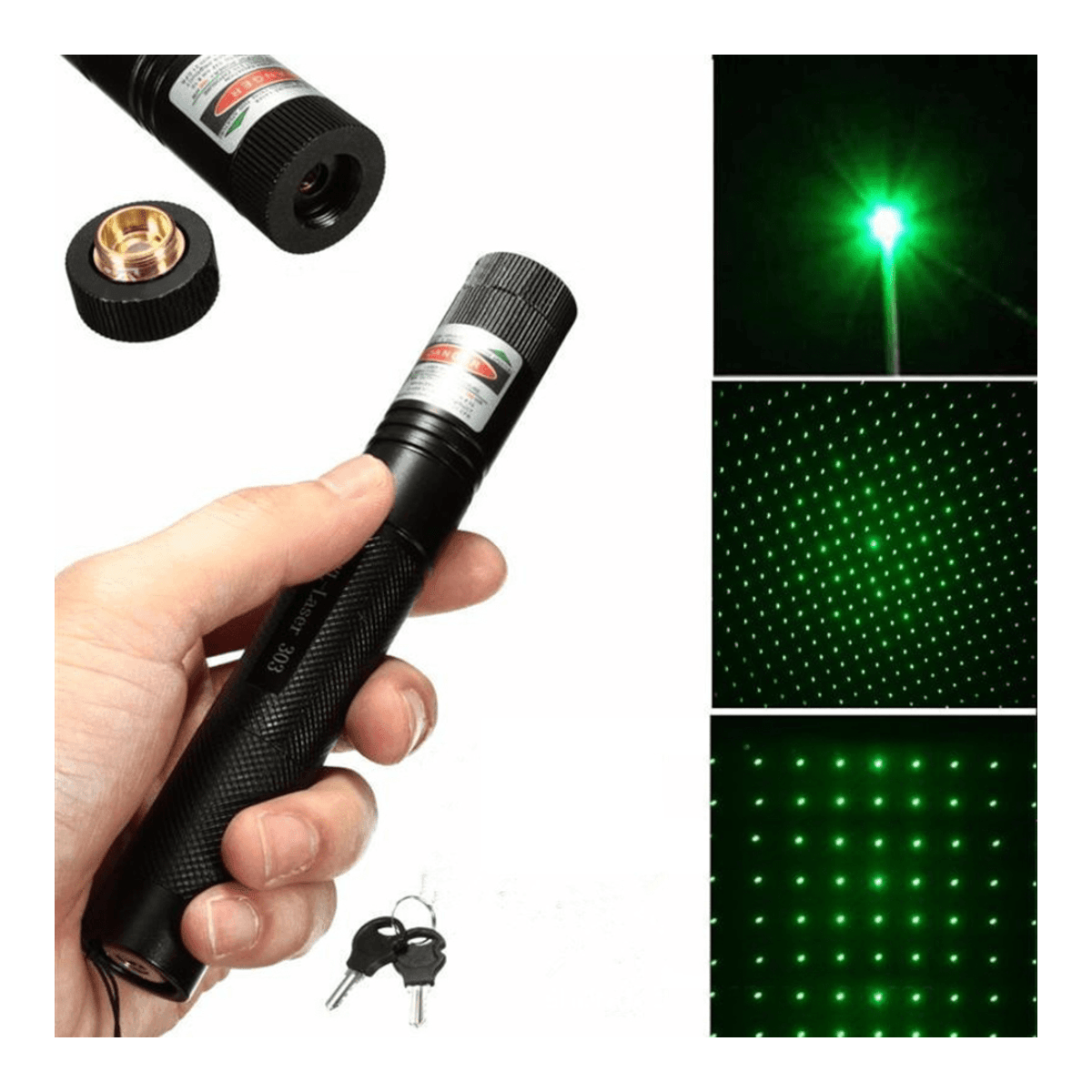 Puntero Laser Verde/rojo Yl-303 radiacion larga distancia MLT20