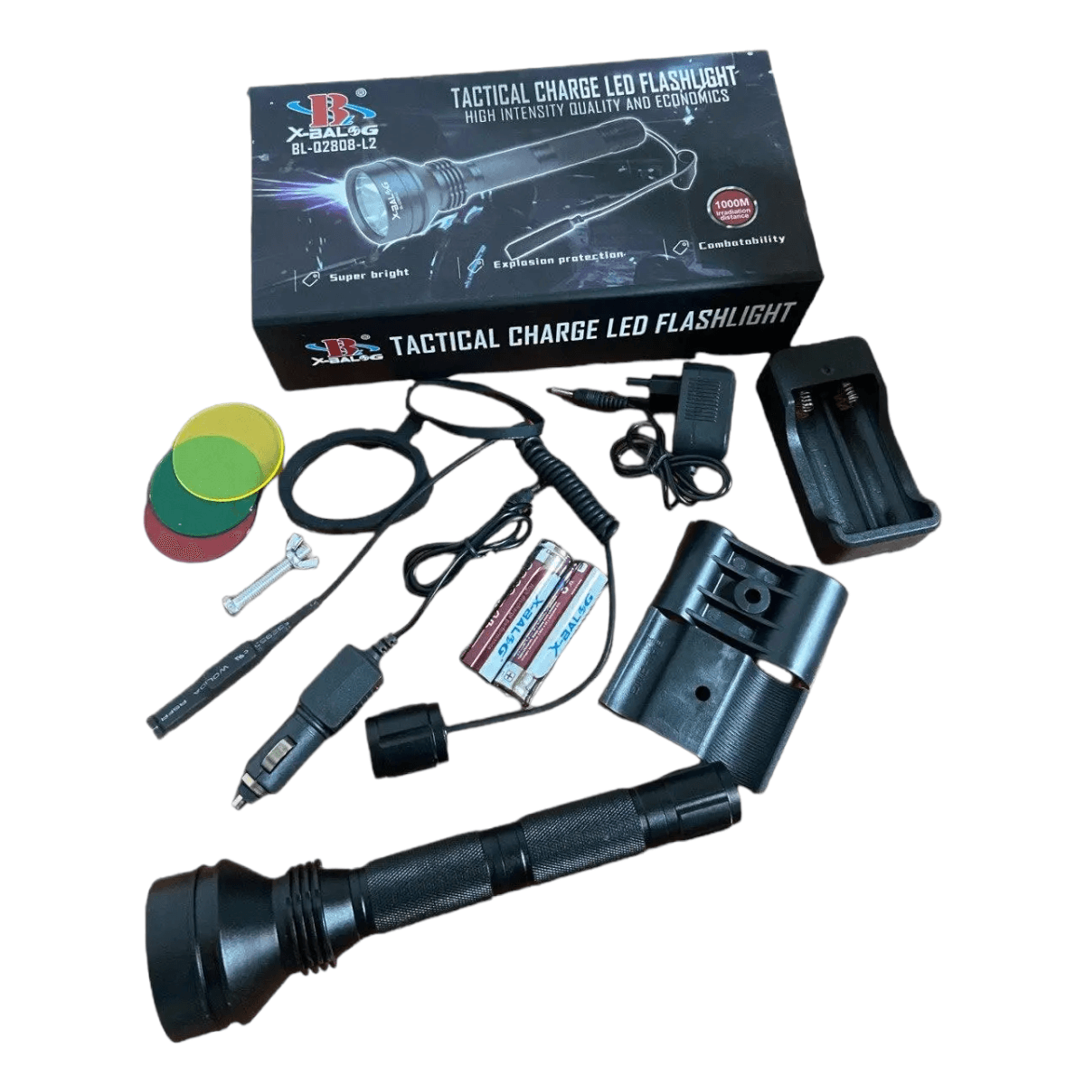 Linterna Militar 3 Lentes modelo Q2808-l2 Bailong LTL21