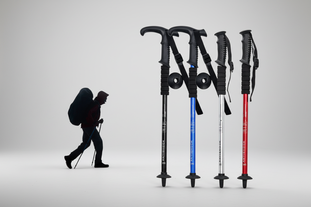 Bastones trekking 2pack aluminio 3 Tramos Antishock BTK2