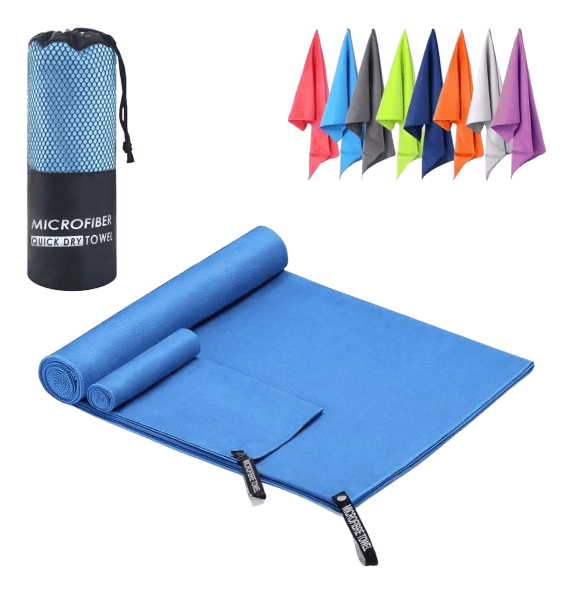 Toalla Microfibra Camping Secado Rapido Portatil 80x160cm TMC1