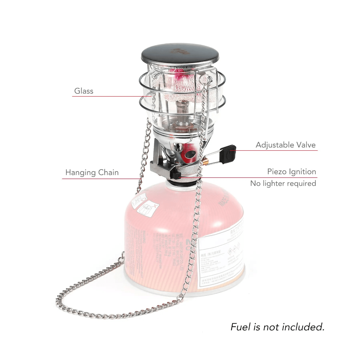 Linterna Gas portatil Encendido piezoelectrico LTL36
