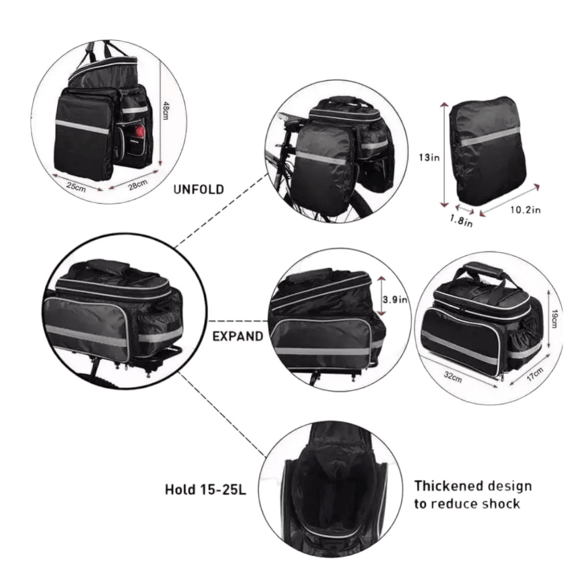 Bolso Alforja Bicicleta Portaequipajes 30l BBP4