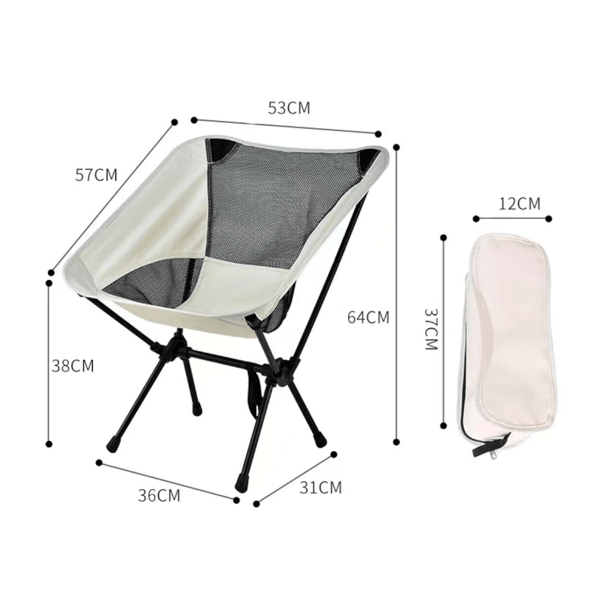 Silla Plegable Corta Campamento Aire Libre SA6
