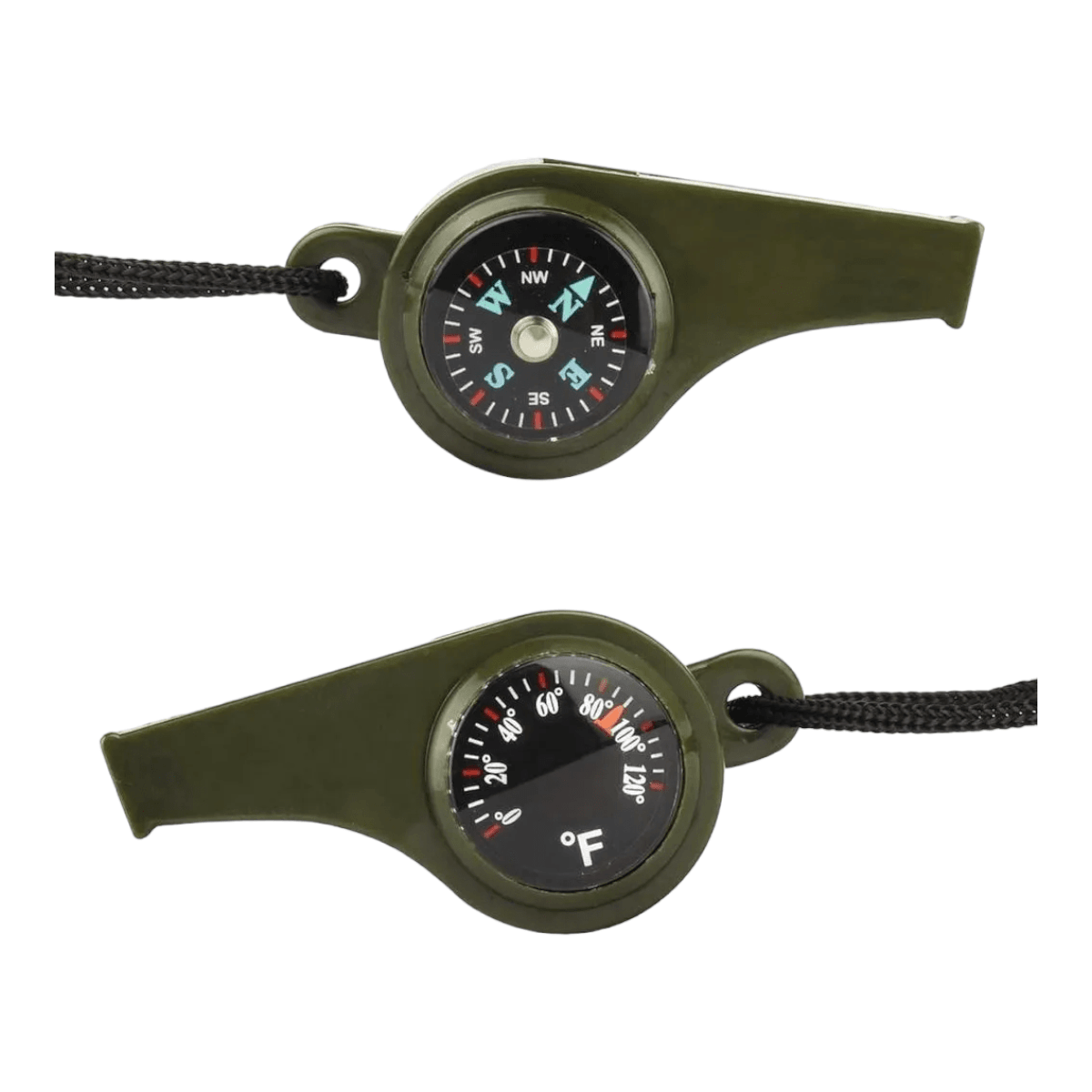 Silbato Supervivencia Brujula Militar Temperatura 3en1 EDC7