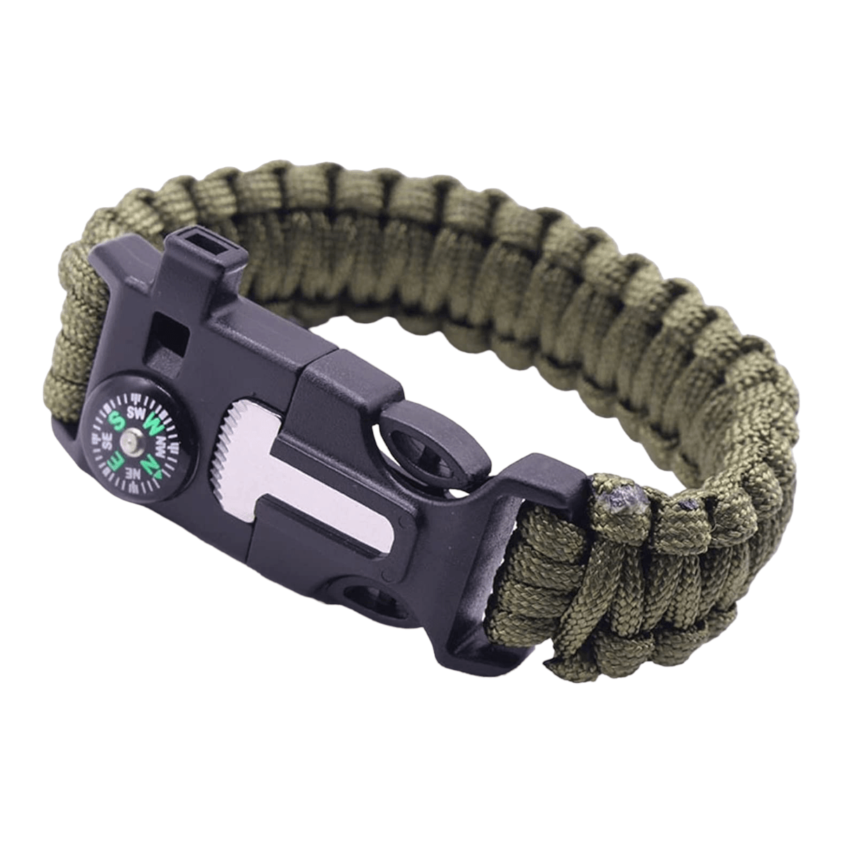 Pulsera Brujula Paracord Treking Supervivencia 5 En 1 BJ4