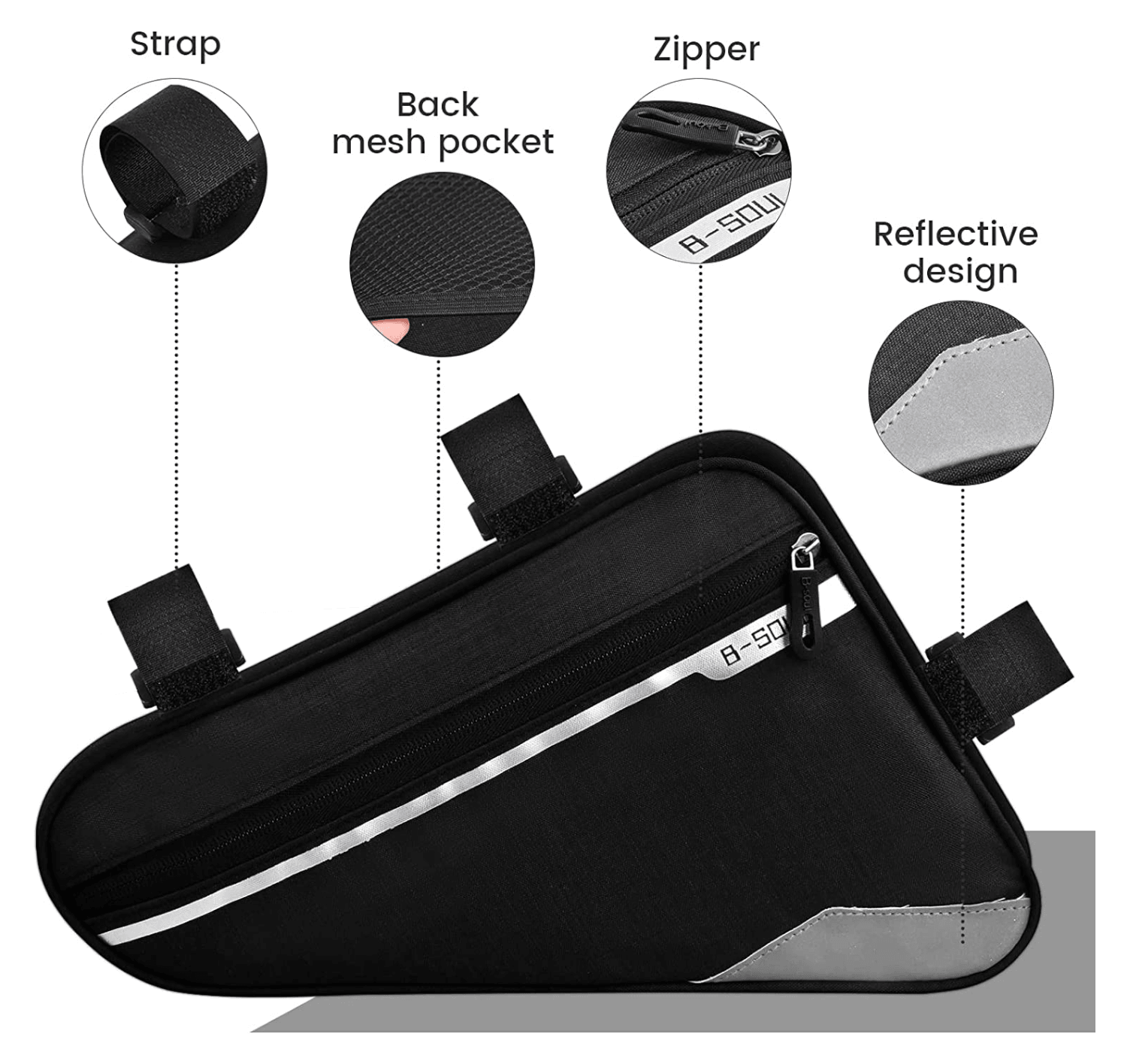 Bolso Triangular Impermeable Bicicleta 1.5 Litros BBP8