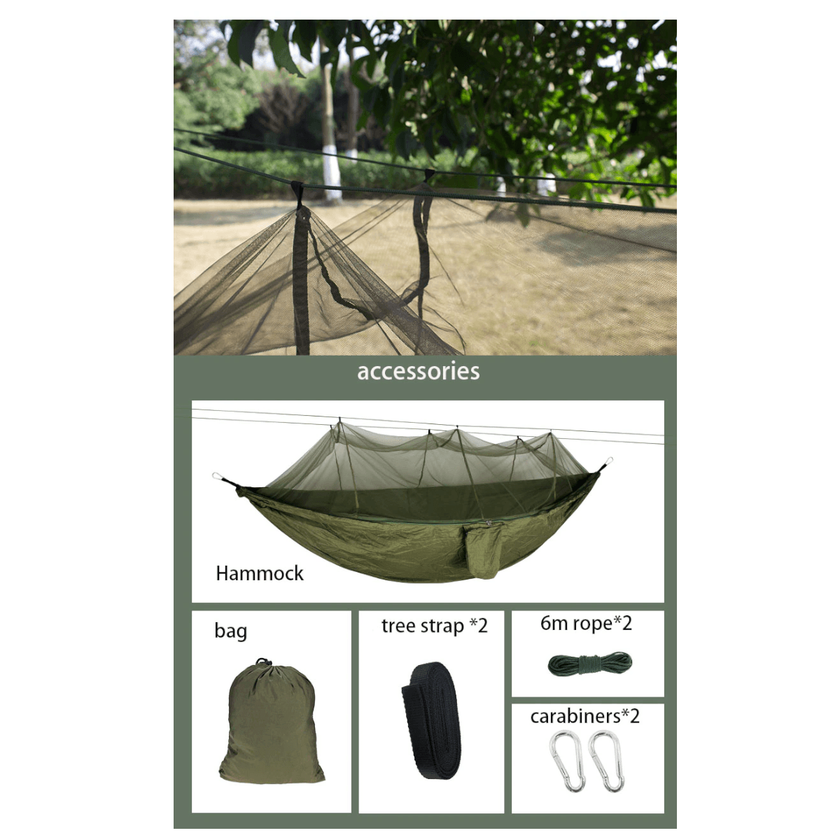 Hamaca mosquitero camping HC3