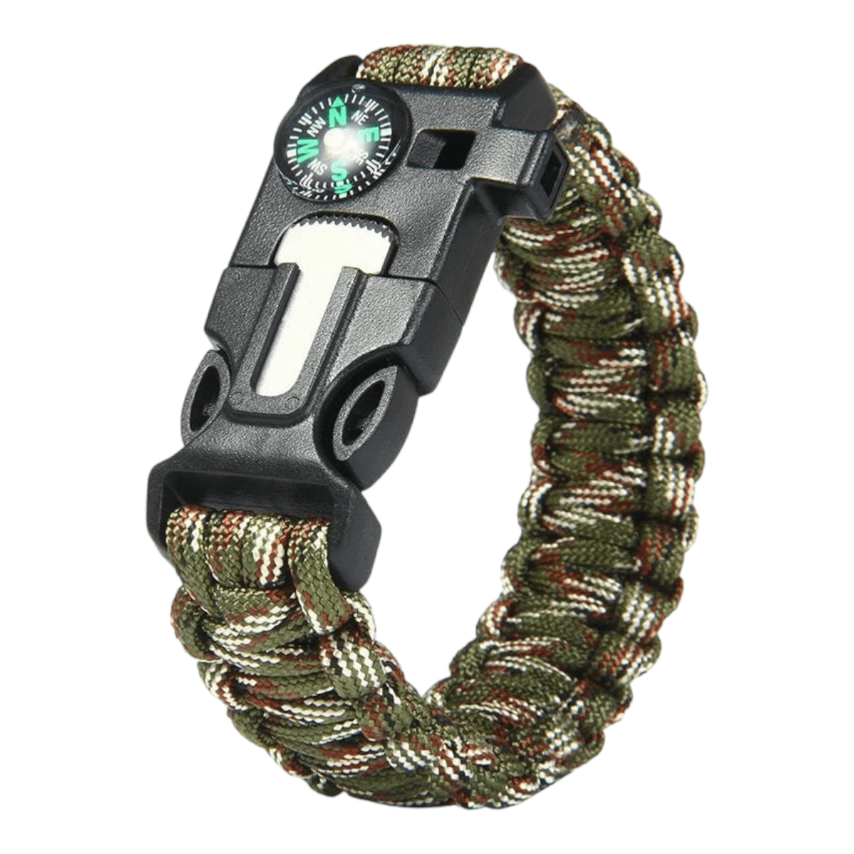 Pulsera Brujula Paracord Treking Supervivencia 5 En 1 BJ4