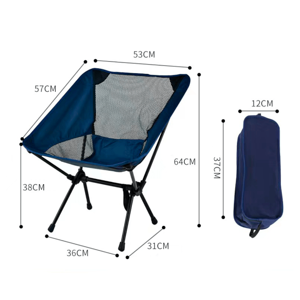 Silla Plegable Corta Campamento Aire Libre SA6