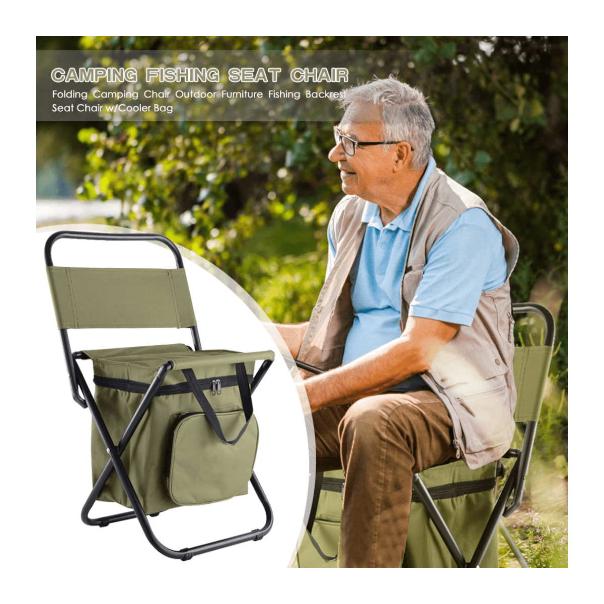 Silla plegable camping bolso hielero SA8