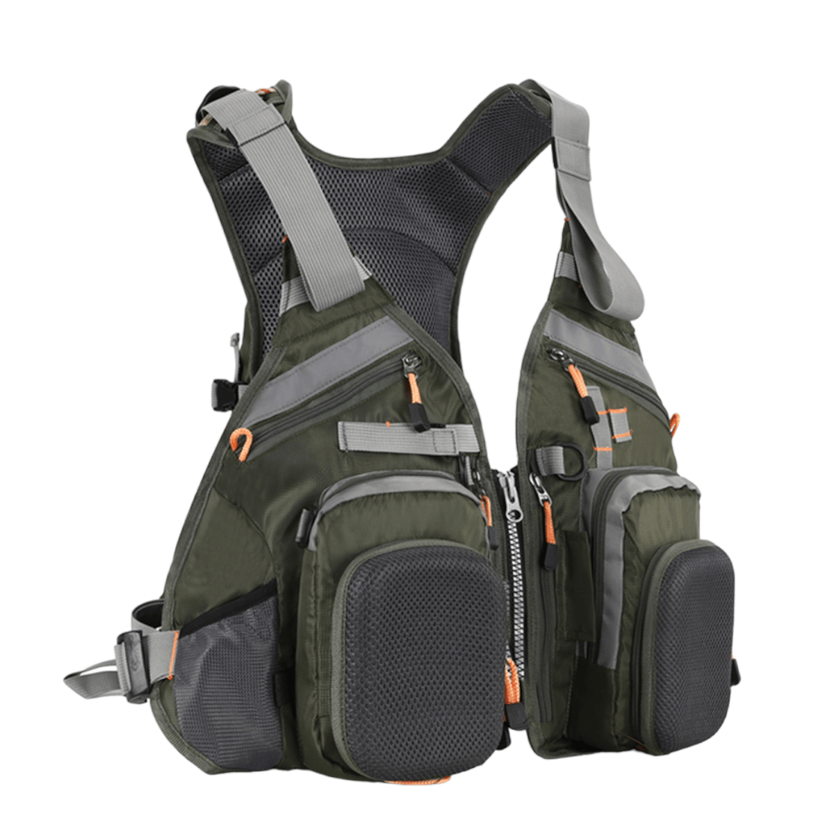 Chaleco Pesca Multiples bolsillos con cremallera CHP14