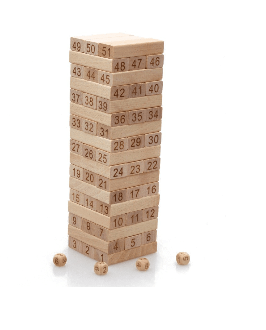 Jenga Juego Destreza 54 Piezas ETM5