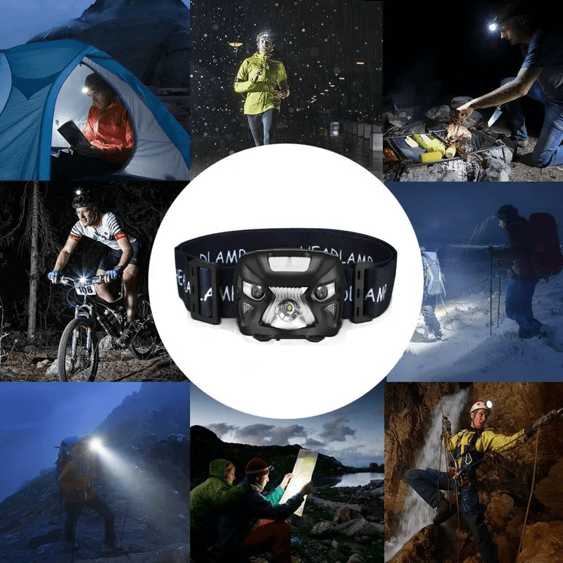 Mini Linterna Frontal Led Recargable Usb Led Rojo Y Blanco LTL6