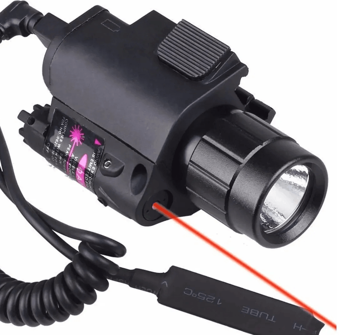 Linterna Led Con Laser Punto Rojo 20mm MLT3