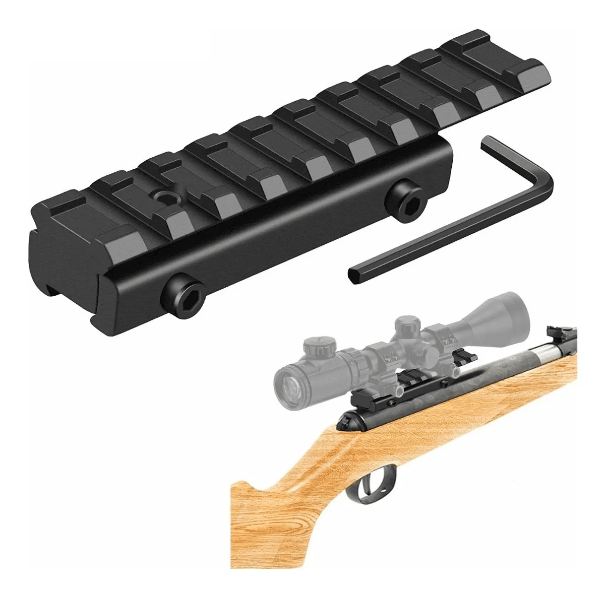 Montura adaptador mira telescopica riel picatinny 11a20 mm MTR6