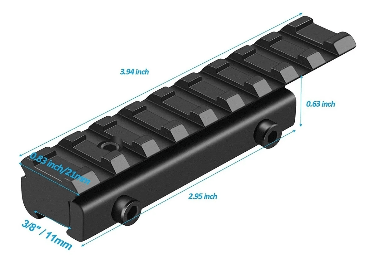 Montura adaptador mira telescopica riel picatinny 11a20 mm MTR6