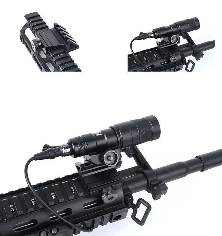 Montura mira telescopicas con soporte linterna laser MTR8