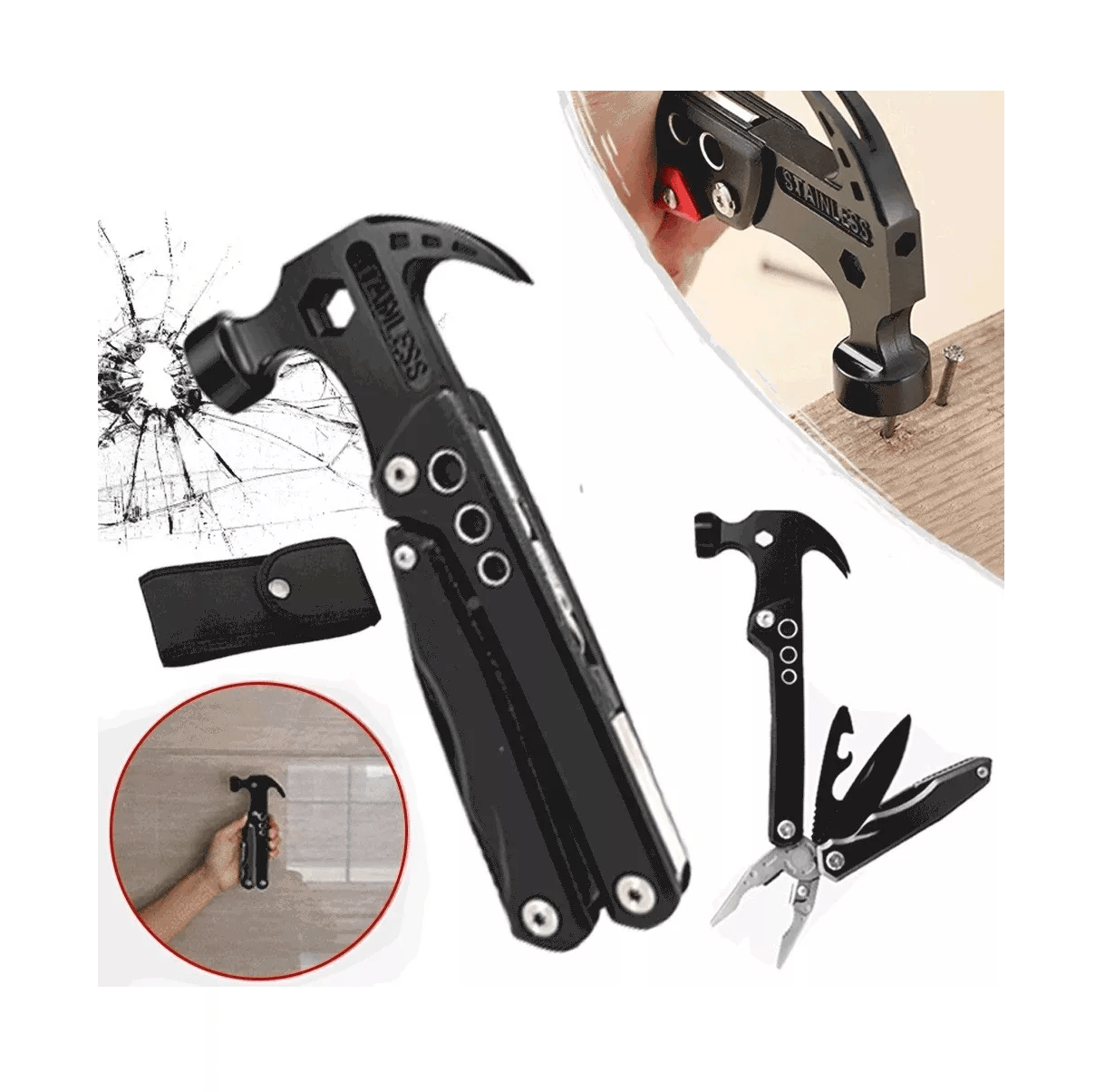 Martillo Alicate Multiherramienta Camping Supervivencia HT05