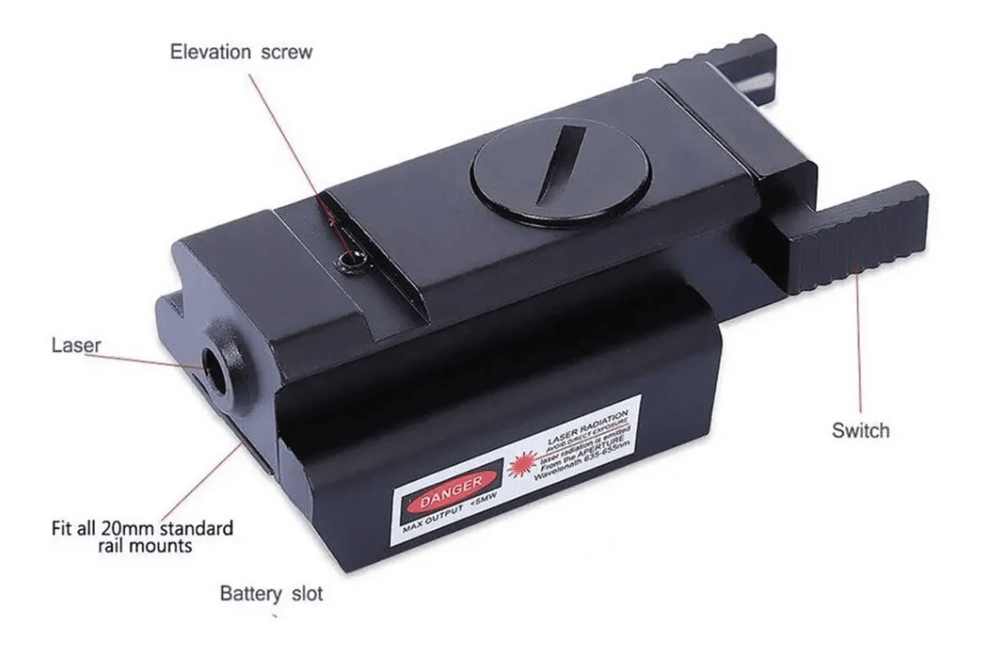 Mira Laser Punto Rojo Riel 20mm MLT7