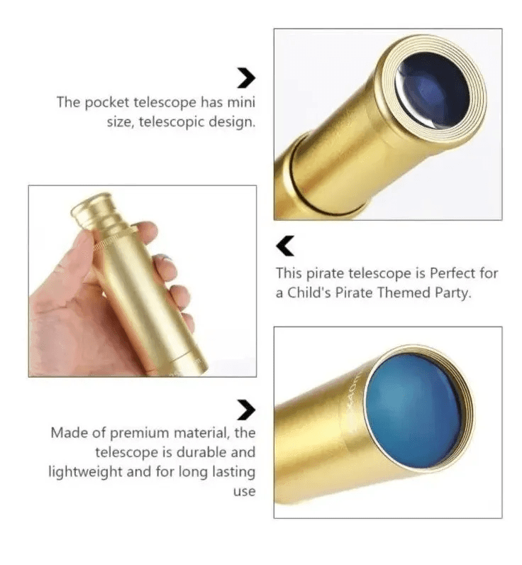 Monocular telescopio retro pirata portatil 25x40mm BM9