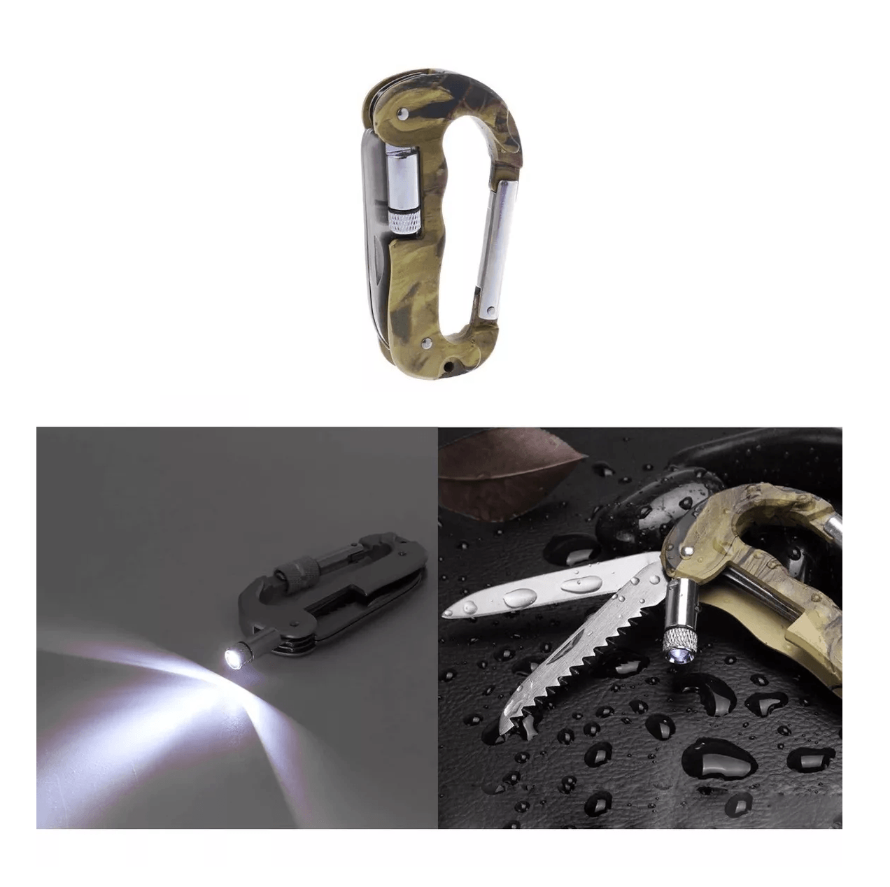 Mosqueton Llavero Multifuncion Luz Led MT5