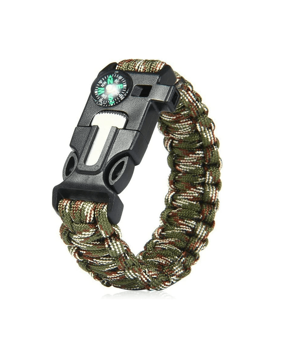 Pulsera Brujula Paracord Treking Supervivencia 5 En 1 BJ4