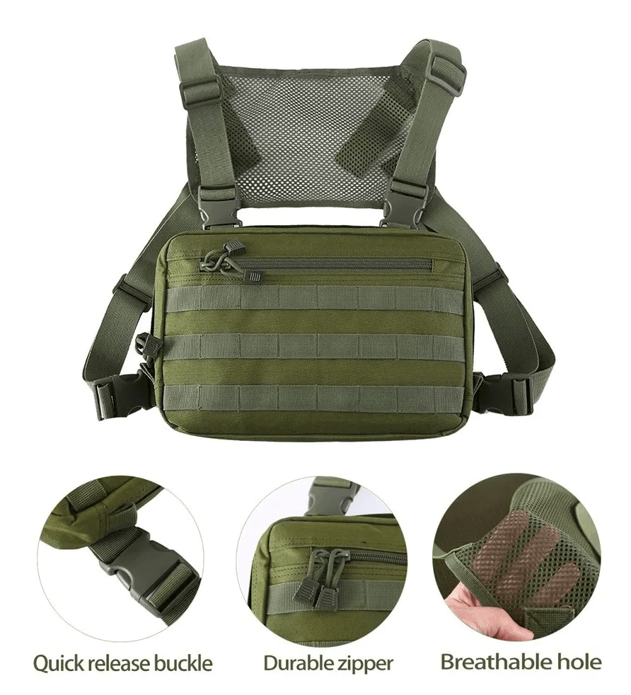 Bolso Táctico De Pecho Con Sistema Molle P2