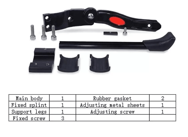 Pata Apoyo Bicicleta Ajustable con Soporte Aluminio SCT13