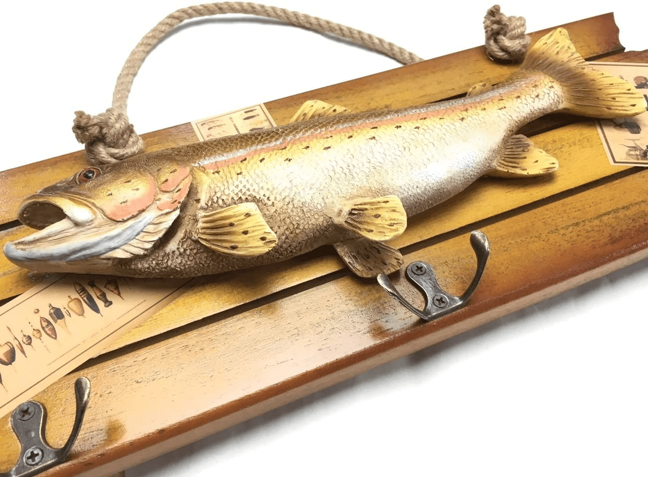 Colgador Perchero Pez Madera h-80