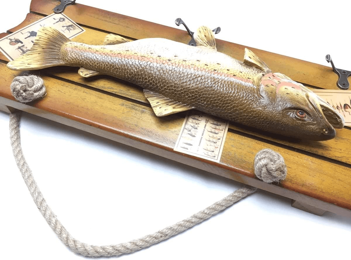 Colgador Perchero Pez Madera h-80