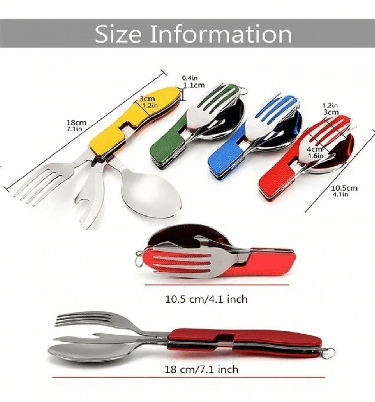 Set Cubiertos 3en1 Separables Camping CT3