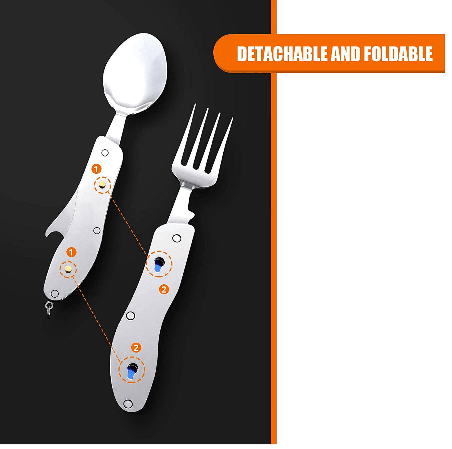 Set Cubiertos 3en1 Separables Camping CT3