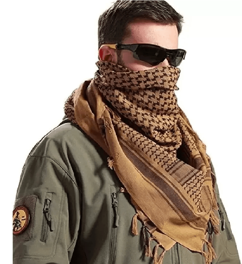 Shemagh Bufanda algodon Keffiyeh  Tactico Arabe BLV4