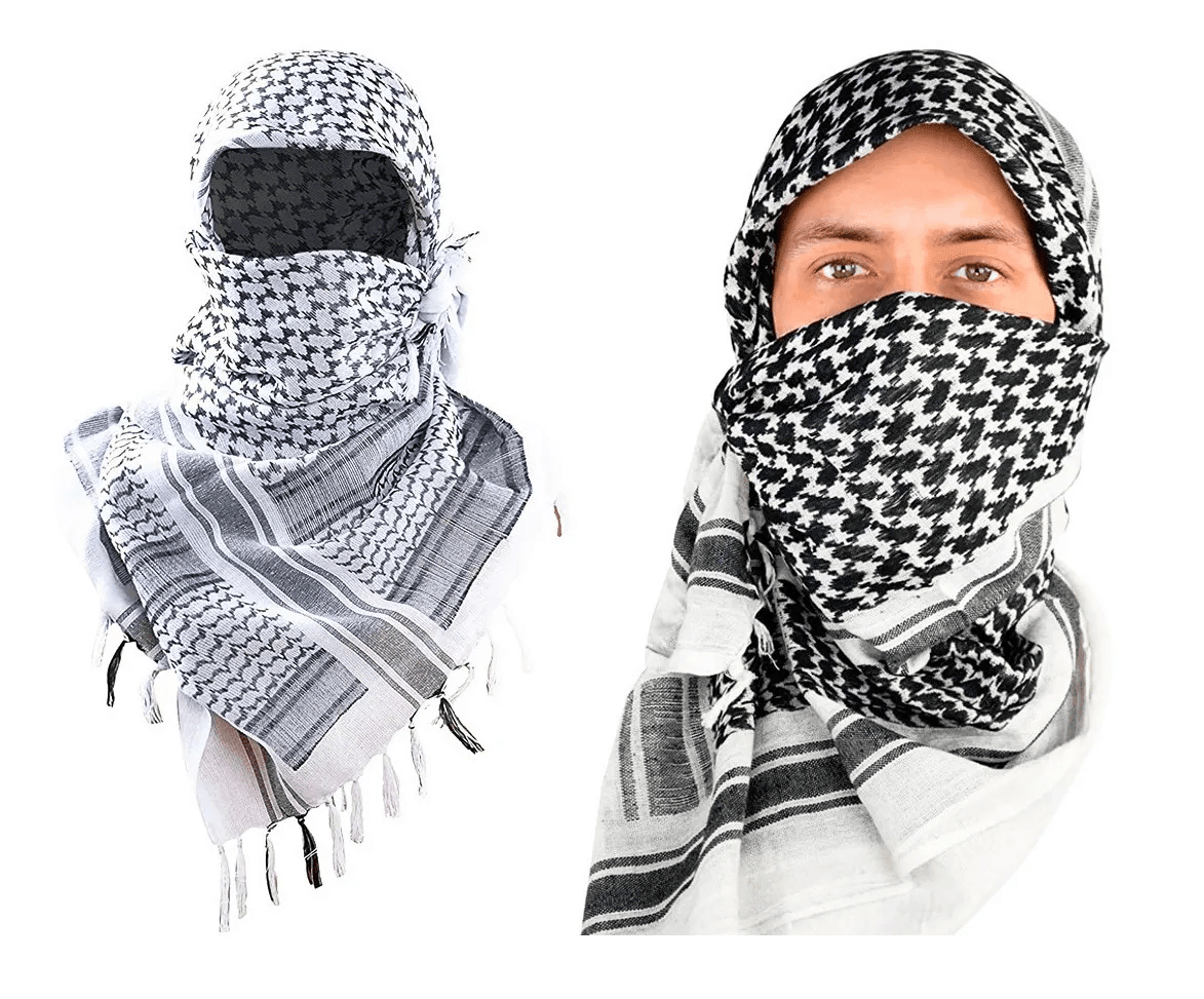 Shemagh Bufanda algodon Keffiyeh  Tactico Arabe BLV4