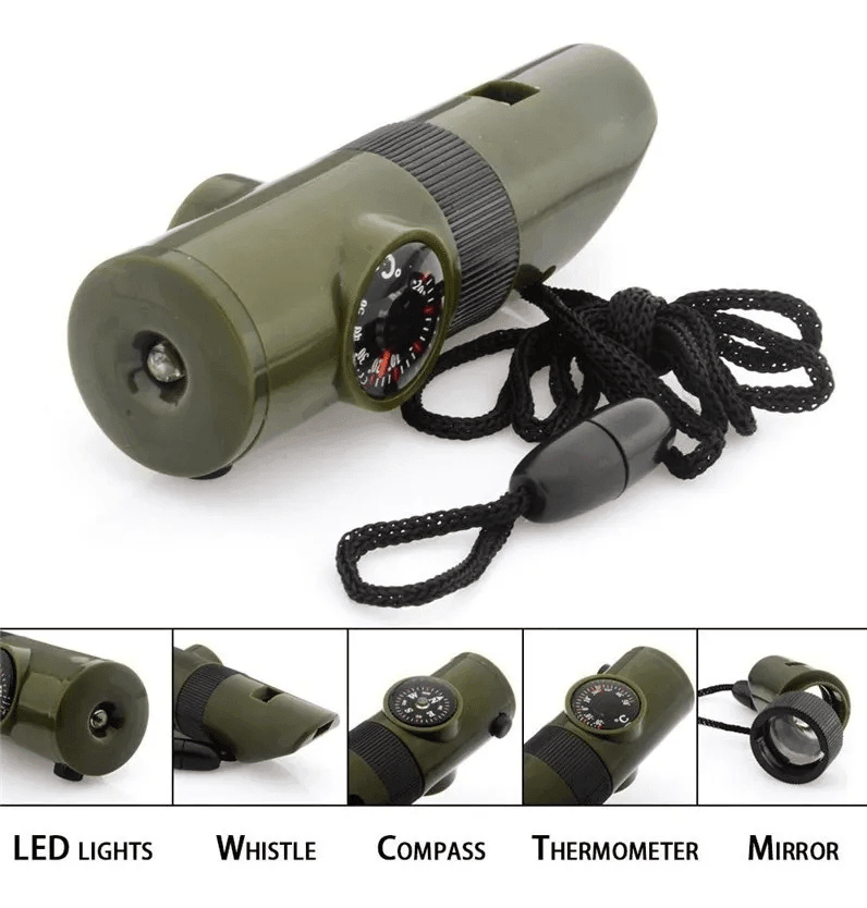 Silbato 7en1 Militar Multifuncion Emergencia EDC5