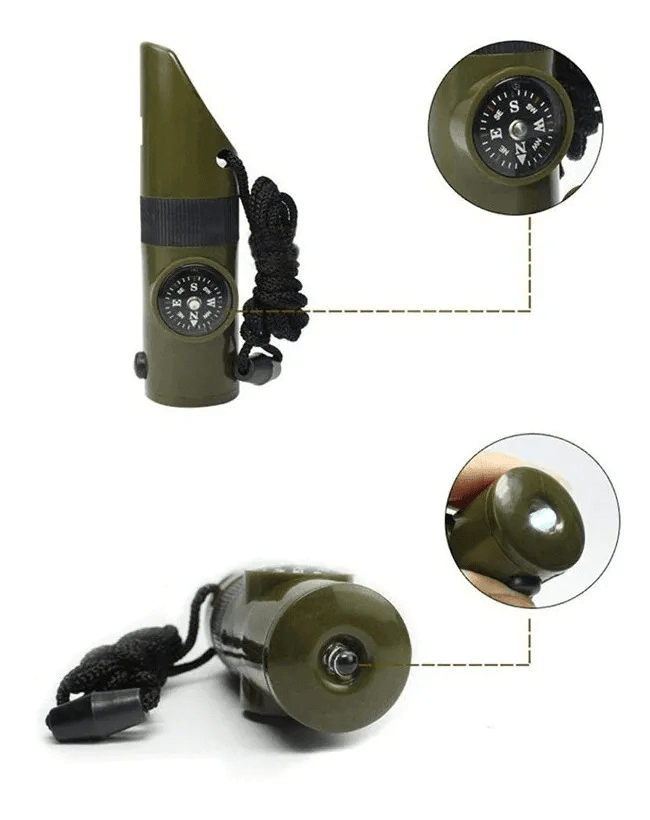 Silbato 7en1 Militar Multifuncion Emergencia EDC5