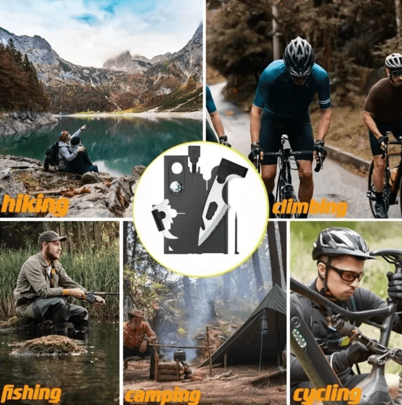 Tarjeta Supervivencia 16en1 Cuchillo Pedestal EDC1