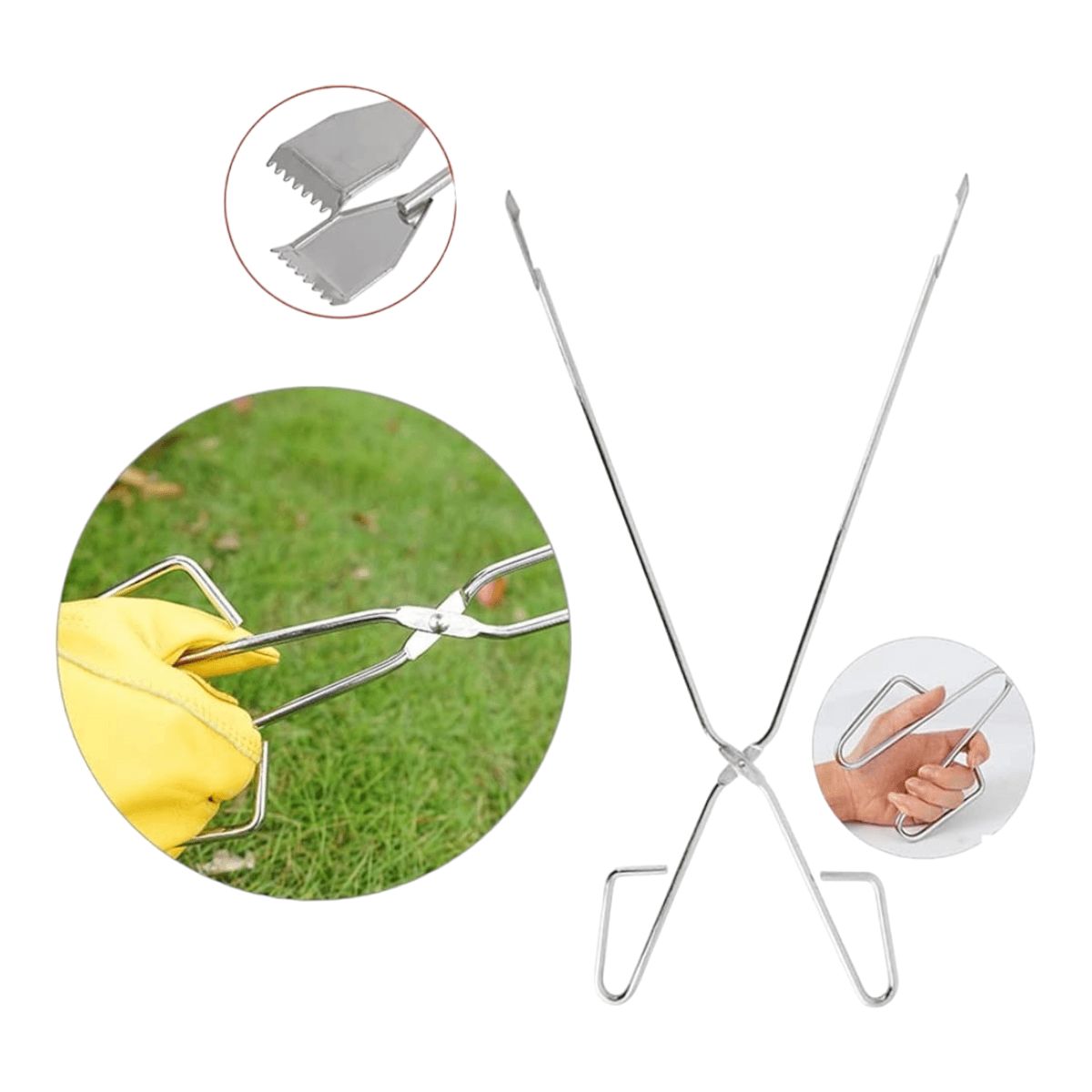 Tenaza Acero Carbon Chimenea Leña CT16