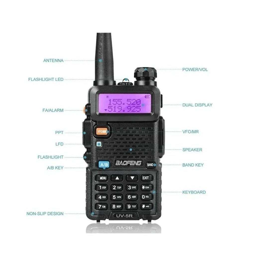 Radio Baofeng Uv-5r Dual Band Walkie-Talkie RWT3