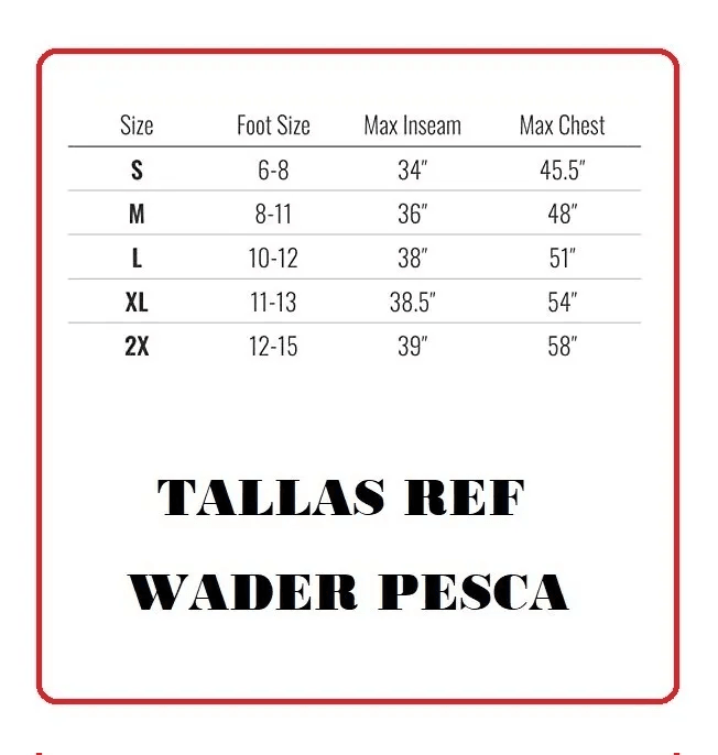 Waders Traje Pesca Impermeable Pecho Ajustable k-558 WD3