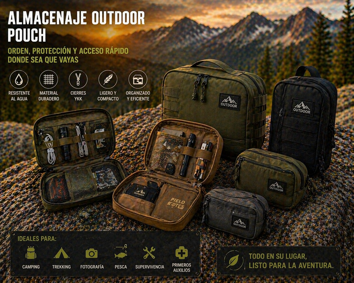 Almacenaje Outdoor (Bolsillos y Pouches)