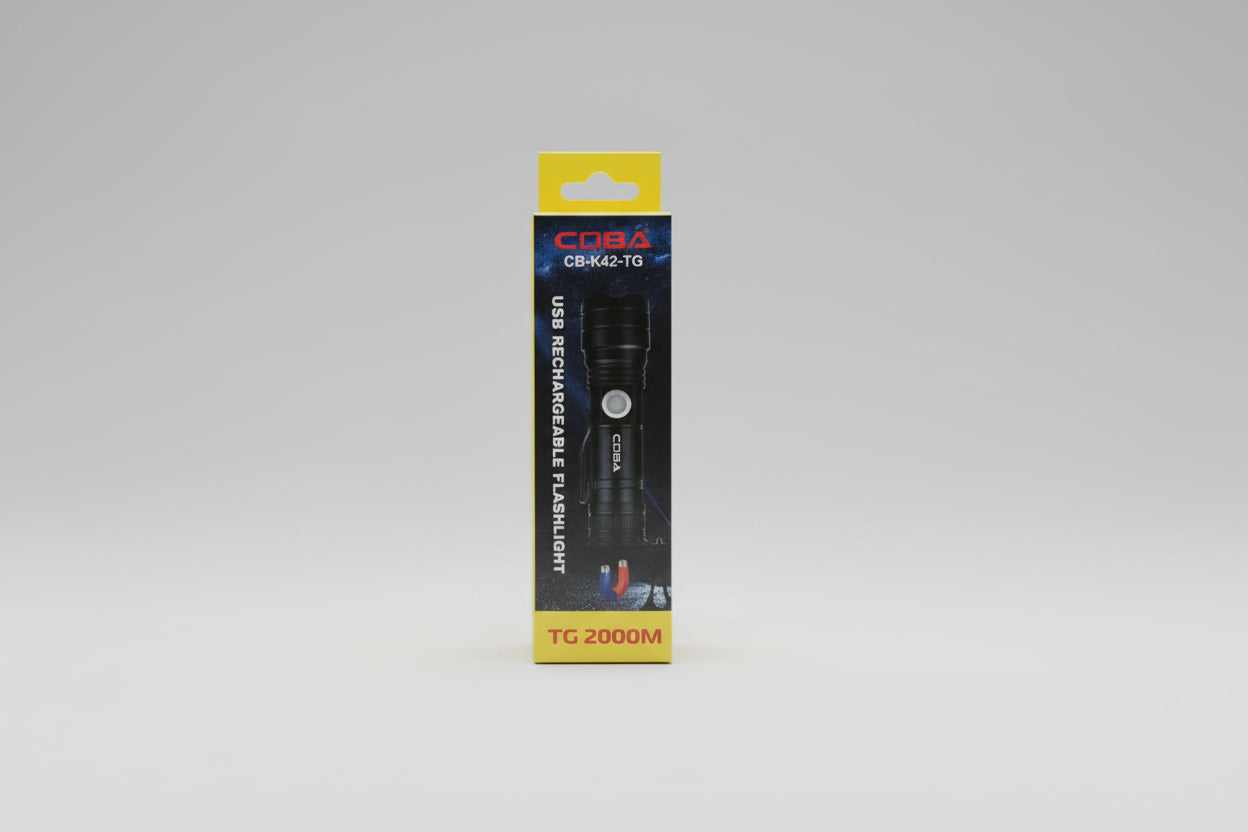 Linterna LED COBRA CB-K42-TG Recargable USB | Alcance 2000 m |
