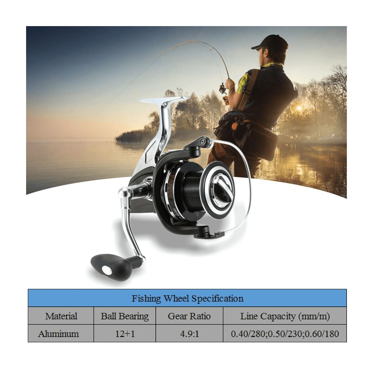 Carrete giratorio serie 8000 12+1BB 10 kg CRT28