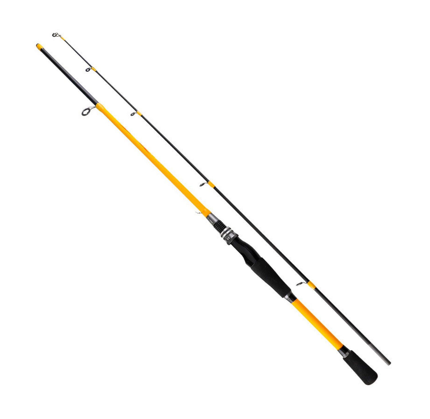 Caña pescar fibra vidrio flexible amarilla 165 cm CÑS39