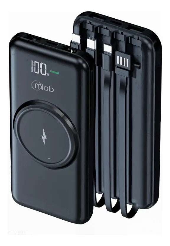 Bateria Externa Inalambrica Powerbank Microlab 10000 Mah Negro
