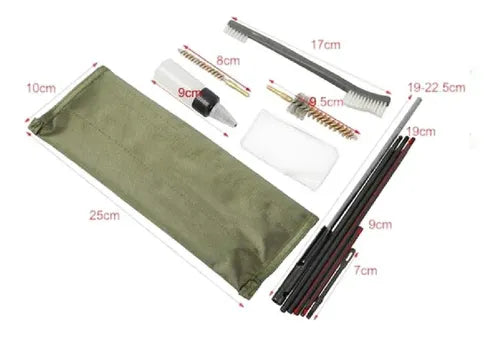 Set Kit 11pcs Limpieza Con Estuche Pistola Rifle SLR2