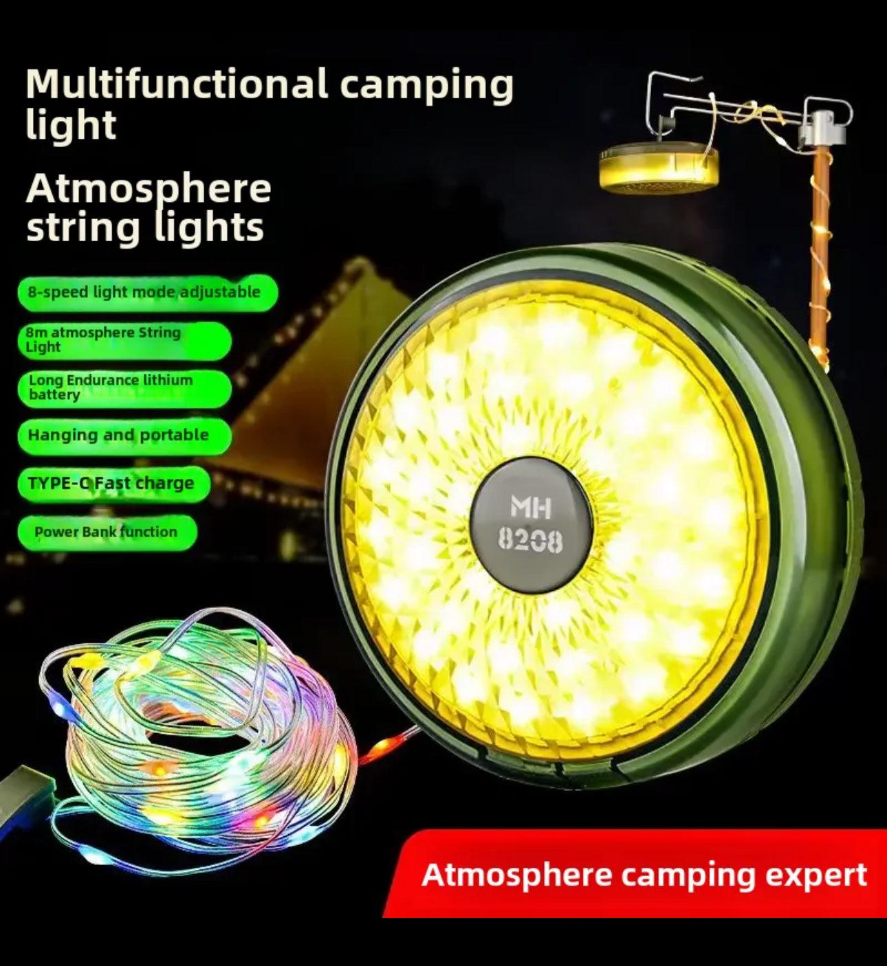 Luz Led portátil para acampar, Usb para lámpara recargable por tienda de campaña al aire libre