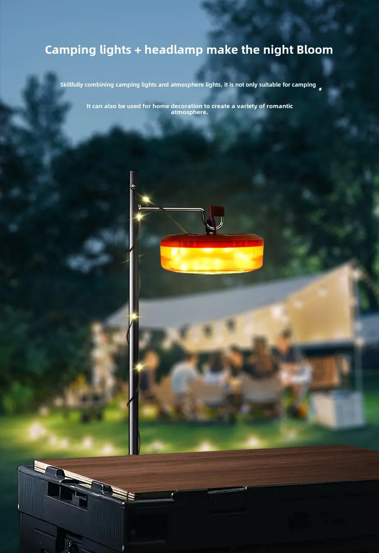Luz Led portátil para acampar, Usb para lámpara recargable por tienda de campaña al aire libre