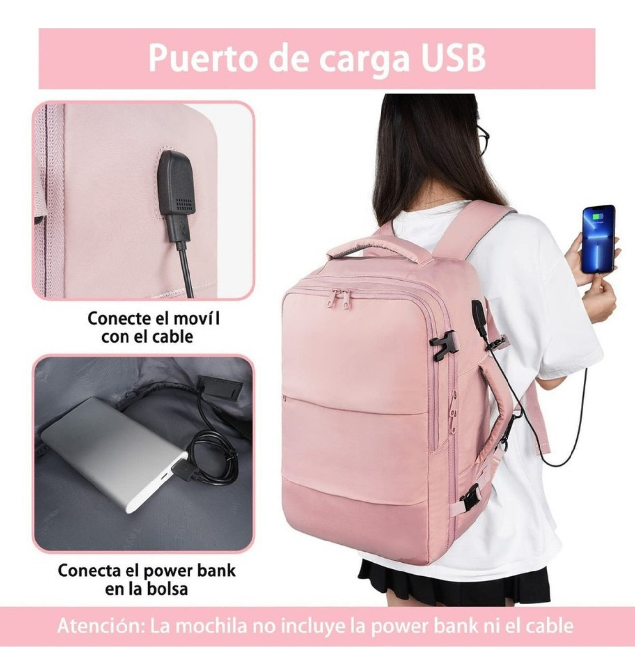 Mochila De Viaje Grande Multifuncional M120